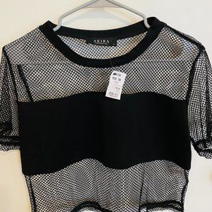 Akira mesh crop top